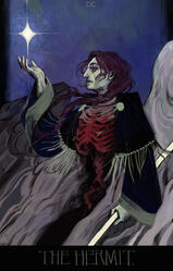 Tarot - The Hermit Art by Grozat